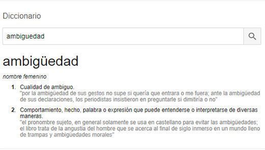 ¿Ambigüedad o verdad?