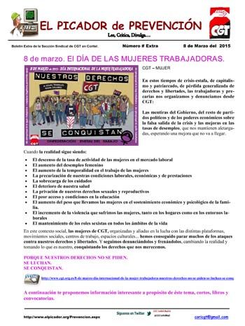 El Picador Extra Prevención Día de la Mujer Trabajadora - marzo 2015