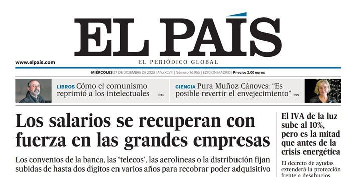 Los salarios se recuperan con fuerza en las grandes empresas
