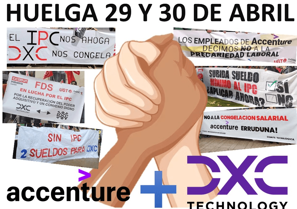 Huelga contra la congelación salarial 29-30A Accenture + DXC